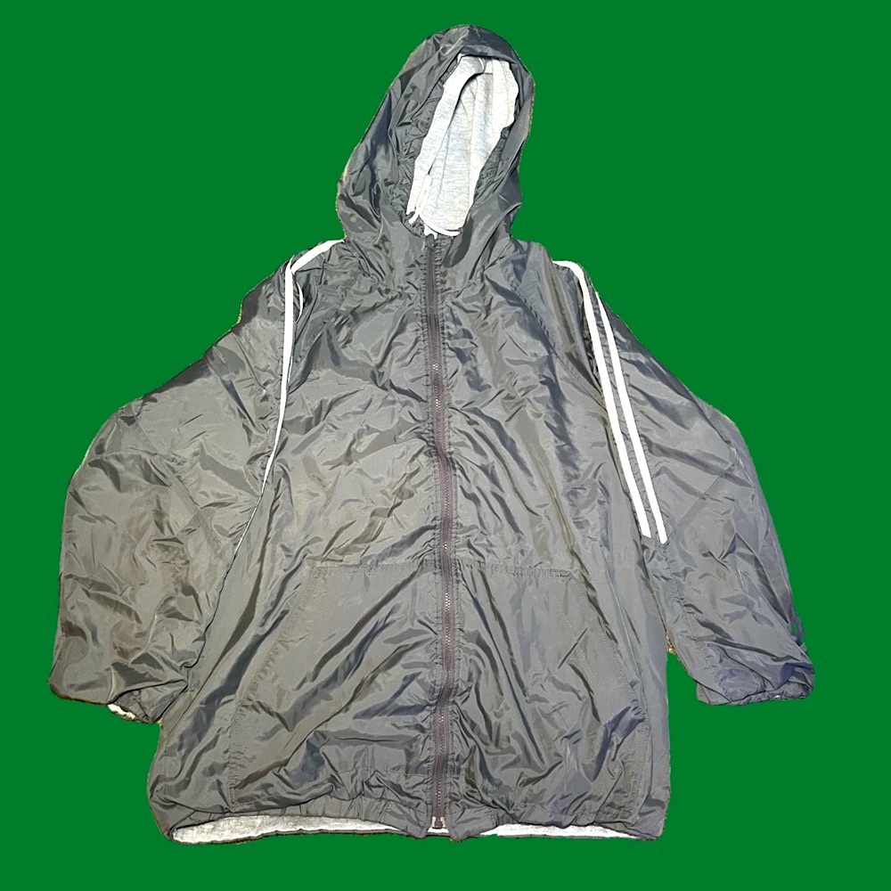 Vintage Grey Zip Up Windbreaker